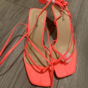 Just fab lace up sandals with a small heel